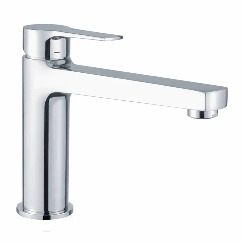 Misturador para pia de banheiro com ralo de latão Fabricado na Itália - Sindra Viadurini