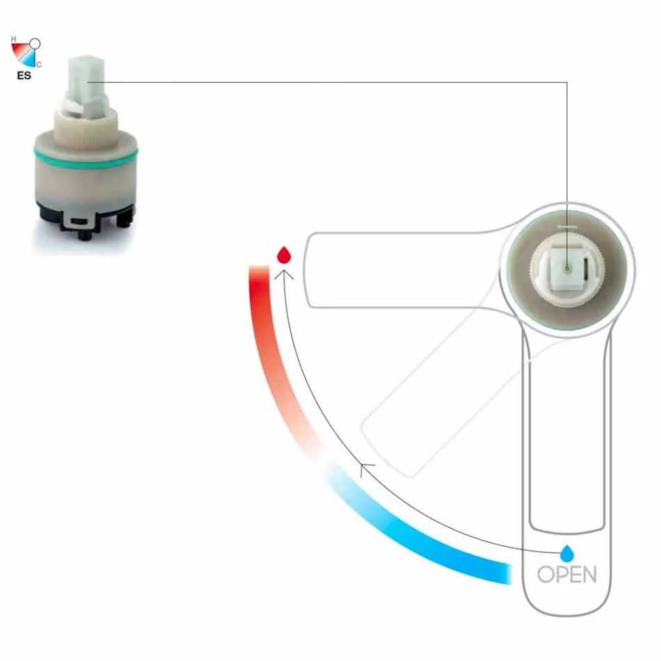 Misturador para lavatório sem ralo em latão Made in Italy - Sindra Viadurini