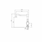 Misturador para lavatório com bico alto giratório Made in Italy - Neno Viadurini