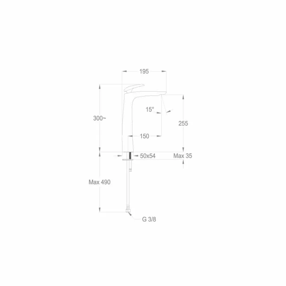 Misturador para lavatório de latão Design Made in Italy - Filipo Viadurini