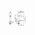 Misturador para lavatório de design sem ralo Made in Italy - Bibo Viadurini