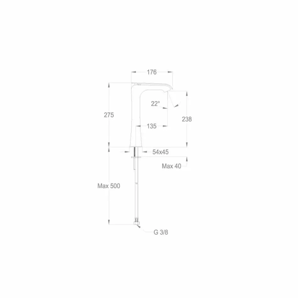 Made in Italy Design Chrome Brass Lavatório Mixer - Bonina Viadurini