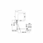 Misturador para lavatório de latão com design moderno feito na Itália - Sindra Viadurini