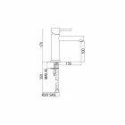 Latão Misturador para lavatório com acabamento cromado fabricado na Itália - Ermia Viadurini