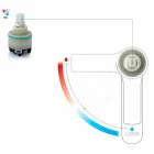 Misturador de bacia ajustável com mola de latão Made in Italy - Cardio Viadurini