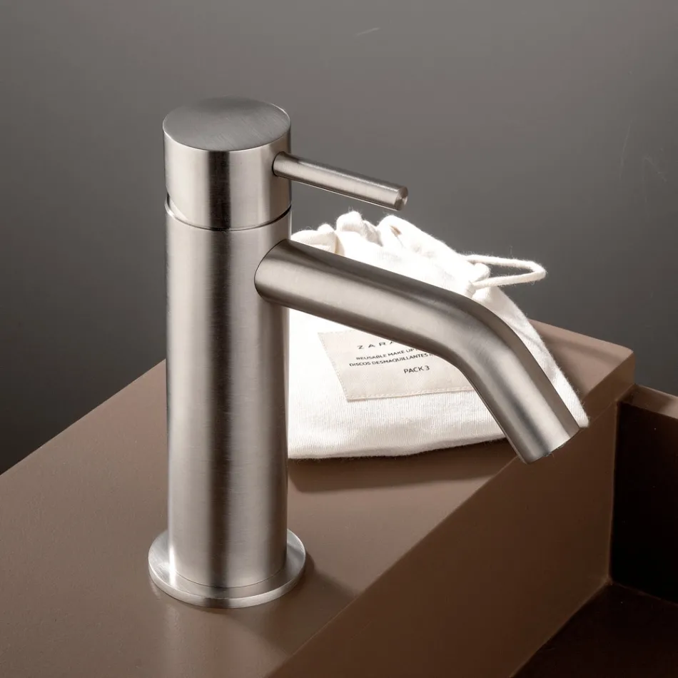 Torneira misturadora de pia sem resíduos em aço inoxidável AISI 316L - Artigli Viadurini