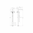 Misturador para banho de piso moderno feito na Itália - Pirio Viadurini