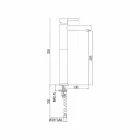 Misturador de bacia de latão estendido sem dreno feito na Itália - Ermia Viadurini