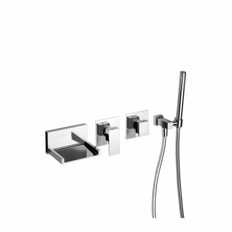 Misturador para banheira embutido com kit de chuveiro Made in Italy - Bibo Viadurini