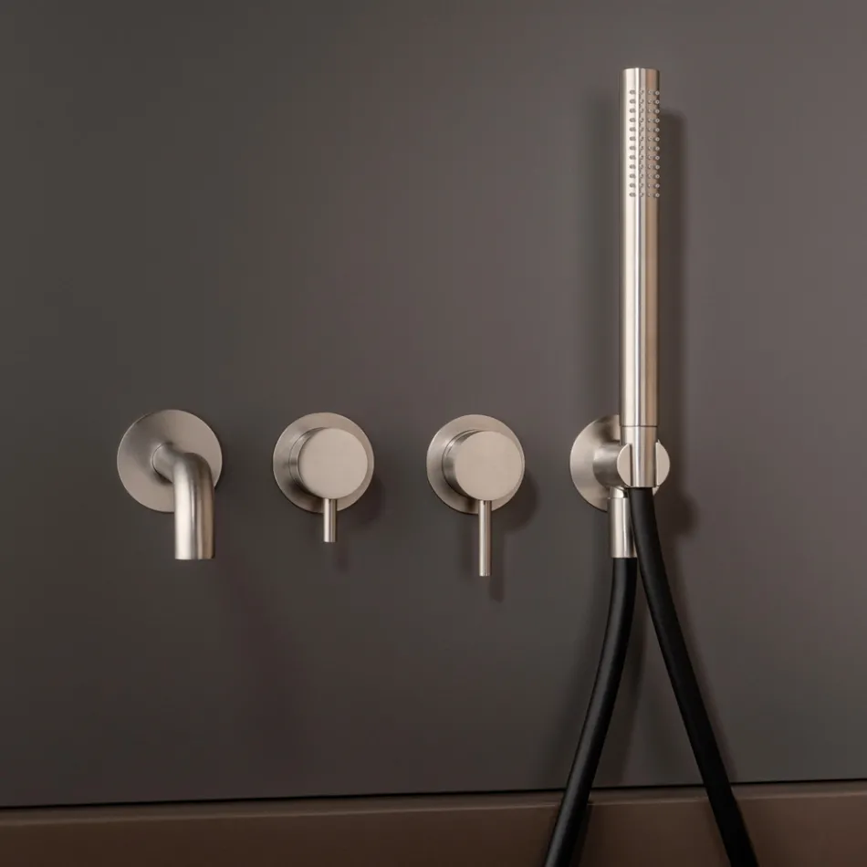 Misturador de Banheira Encastrável em Aço Inox AISI 316L - Garras Viadurini