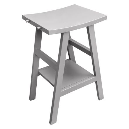 Móveis de Banheiro com Acabamento em Madeira e Tampo Semi Curvo Cinza - Raomi Viadurini