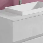 Móvel para casa de banho com lavatório embutido, design moderno suspenso - Casimira Viadurini