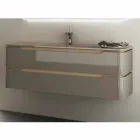 Armário de banheiro com design integrado de madeira pia Arya, made in Italy Viadurini