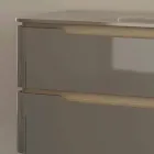 Armário de banheiro com design integrado de madeira pia Arya, made in Italy Viadurini