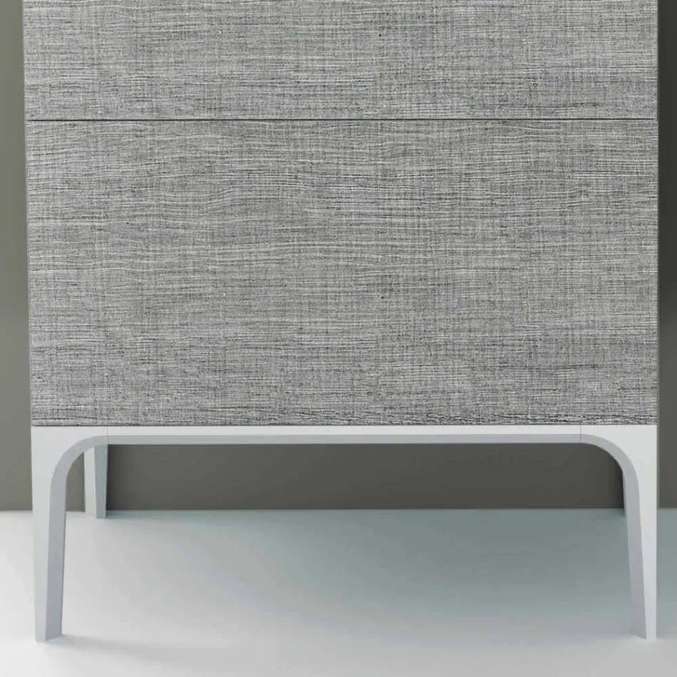 Móvel para casa de banho com lavatório integrado em Ambra ecolegno, fabricado na Itália Viadurini