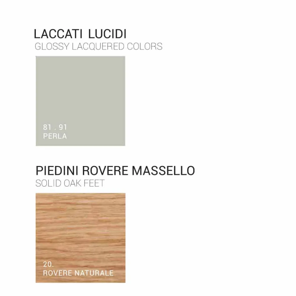 Armário de banheiro com pia moderna integrada Âmbar, resina e madeira laqueada Viadurini