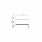 Armário de banheiro com pia moderna integrada Âmbar, resina e madeira laqueada Viadurini