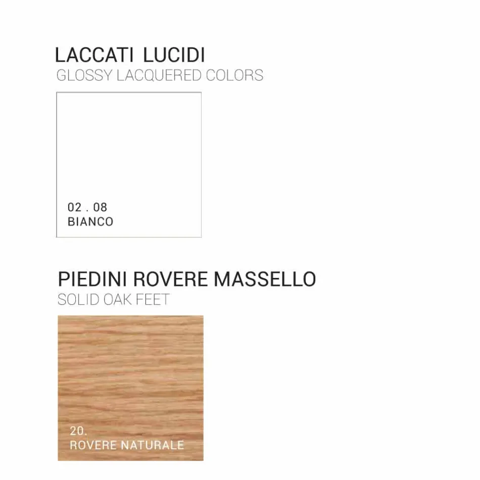 Armário de banheiro com pia moderna integrada Âmbar, resina e madeira laqueada Viadurini