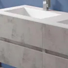 Armário de banheiro com pia dupla, design moderno suspenso em 4 acabamentos - Doublet Viadurini