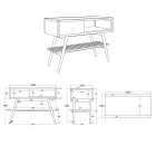 Armário de banheiro cinza teca recuperado com gaveta cinza - Benoit Viadurini