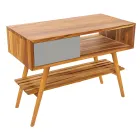 Armário de banheiro cinza teca recuperado com gaveta cinza - Benoit Viadurini