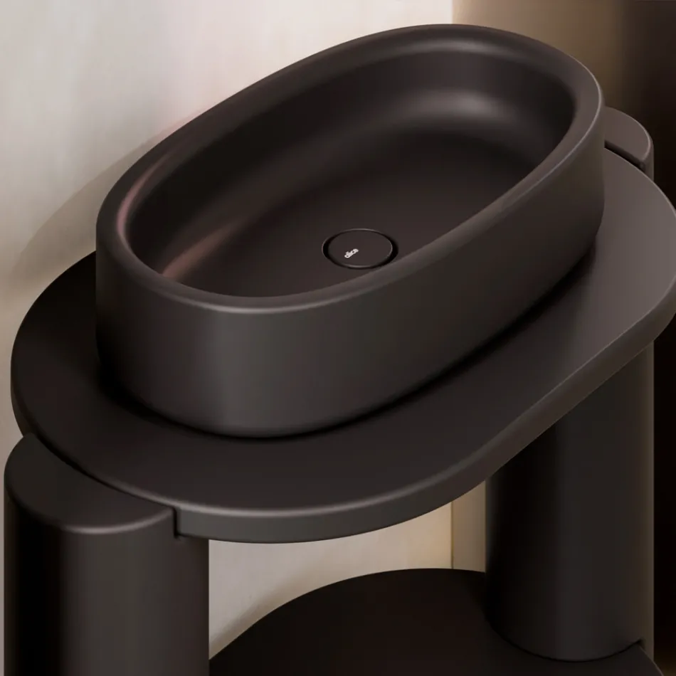 Armário de banheiro de cerâmica em várias cores feito na Itália - Menina Viadurini