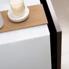 Móvel de banheiro suspenso de 100 cm em vidro temperado de 8 mm e carvalho europeu - Excelsior Viadurini