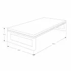 Gabinete de banheiro suspenso em teca com porta toalha em branco Hi Macs® - Saverno Viadurini