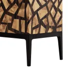 Gabinete de bar de design de 2 portas Grilli Zarafa feito de madeira de ébano na Itália Viadurini