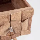 Cômoda de Madeira Design Sheesham 3 Gavetas Homemotion - Fregene Viadurini