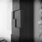 Azaléia escovado lariço armário de coluna de madeira Viadurini