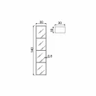 Armário de banheiro com 4 compartimentos, L300x H1400 mm, Adelia Viadurini