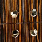 Unidade de armazenamento moderno com 4 portas em madeira de ébano brilhante Ada Viadurini