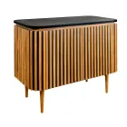 Armário de banheiro feito à mão em teca maciça e mogno - Heliconia Viadurini