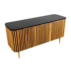 Armário de banheiro feito à mão em teca maciça e mogno - Heliconia Viadurini