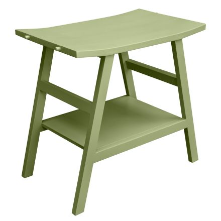 Armário de Banheiro Moderno com Prateleira Verde e Ganchos para Toalhas - Crina Viadurini