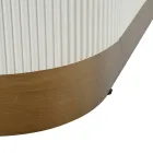 Armário de Madeira com Tampo e Inserções Arredondadas com 2 Portas e 2 Prateleiras - Rachel Viadurini