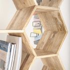 Estante da Sala em Madeira Mango Honeycomb Design - Carida Viadurini