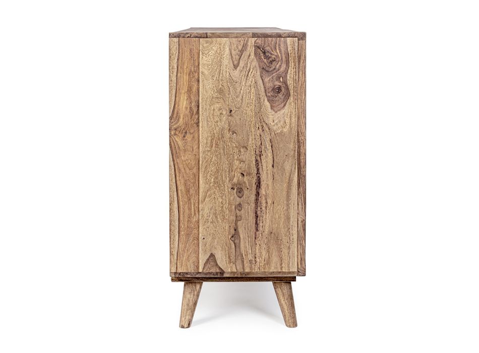 Aparador Móveis em Sheesham Wood Design com 4 Portas Homemotion - Fregene