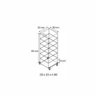 Gabinete Multiuso com Rodas de Vidro Transparente com Prateleiras 3,6,8 ou 10 - Versatilio Viadurini
