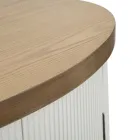 Armário Oval de Madeira com Tampo e Inserções Arredondadas com 2 Portas - Rachel Viadurini