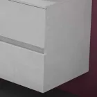 Gabinete de banheiro suspenso com lavatório duplo de bancada - Mandrillo Viadurini