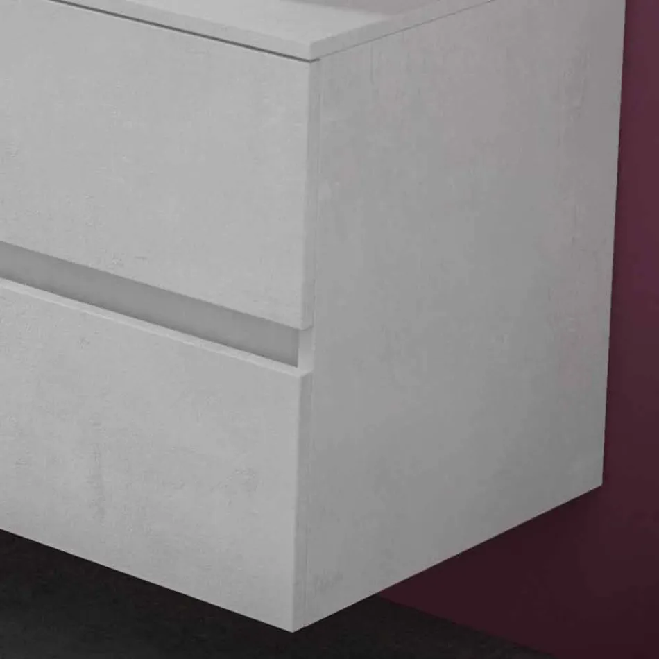 Gabinete de banheiro suspenso com lavatório duplo de bancada - Mandrillo Viadurini