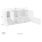 Móveis Sala 2 Portas e 2 Portas em Madeira 2 Acabamentos - Theresse Viadurini