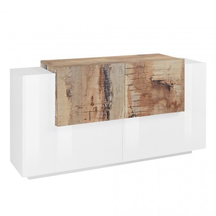 Móveis Sala 2 Portas e 2 Portas em Madeira 2 Acabamentos - Theresse Viadurini