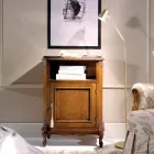 Suporte de telefone de madeira clássico com porta feito na Itália - Richard Viadurini