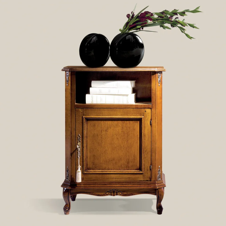 Suporte de telefone de madeira clássico com porta feito na Itália - Richard Viadurini