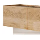 Móvel TV 3 Portas com Base em Vidro Temperado Fabricado na Itália - Soraya Viadurini