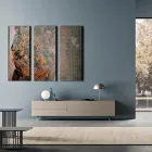 Gabinete Baixo para TV em Madeira Ecológica 1 Porta e 2 Gavetas Luxo - Bruno Viadurini