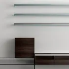 Móvel de TV com 3 prateleiras e caixa articulada Made in Italy - Roman Viadurini